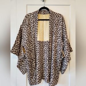 Handmade short kimono style robe